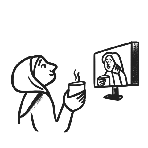 woman on a zoom call